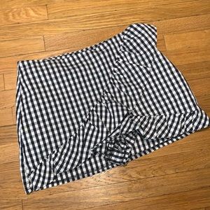 Saks Fifth Ave Gingham Ruffle Skort